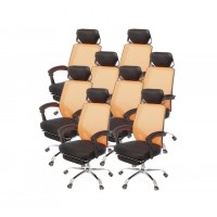 Комплект кресел АКЛАС Катран CH RL(L) 8 шт Черный (Черный Оранжевый)